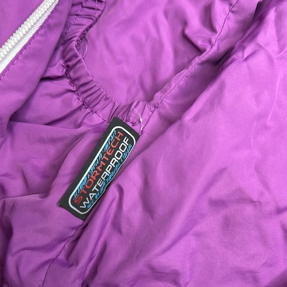 Storm Purple Ski Jacket with Elastic Cuffs and Attached Hood - Picture 8 of 9